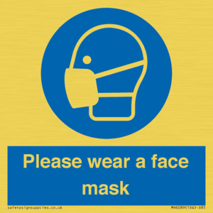 Please wear a face mask